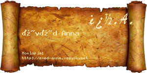 Ávéd Anna névjegykártya